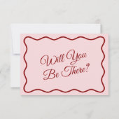 Moderne Vette Kleurrijke Retro Funky Unieke Bruilo RSVP Kaartje (Achterkant)