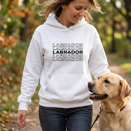 Moderne vette Labrador typografie grafiek Hoodie
