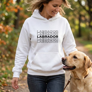 Moderne vette Labrador typografie grafiek Hoodie