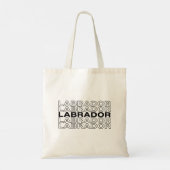 Moderne vette Labrador typografie grafisch Tote Bag (Achterkant)