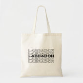 Moderne vette Labrador typografie grafisch Tote Bag (Voorkant)