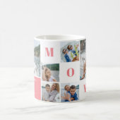 Moderne Vette Letters MOM 7 Aangepaste Foto Mok (Center)