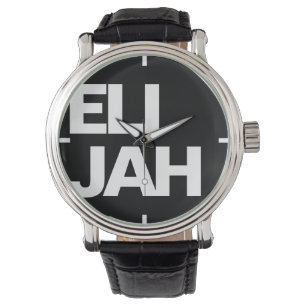 Moderne Vette Lettertyptypografie Eenvoudig Wit en Horloge