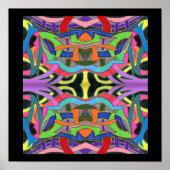 Moderne vette manly Colorful Line Tekening Poster (Voorkant)