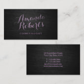 Moderne Vette Manuscript Makeup Kunstmatige Visite Visitekaartje (Voorkant / Achterkant)