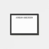 Moderne Vette naam met bewerkbare rand Kleur Post-it® Notes (Voorkant)