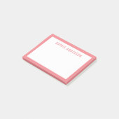 Moderne Vette naam met bewerkbare rand Kleur Post-it® Notes (Schuin)