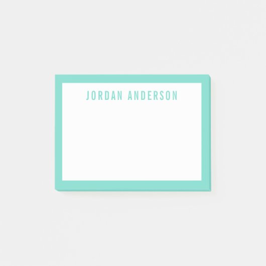 Moderne Vette naam met bewerkbare rand Kleur Post-it® Notes (Voorkant)