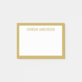 Moderne Vette naam met bewerkbare rand Kleur Post-it® Notes (Voorkant)