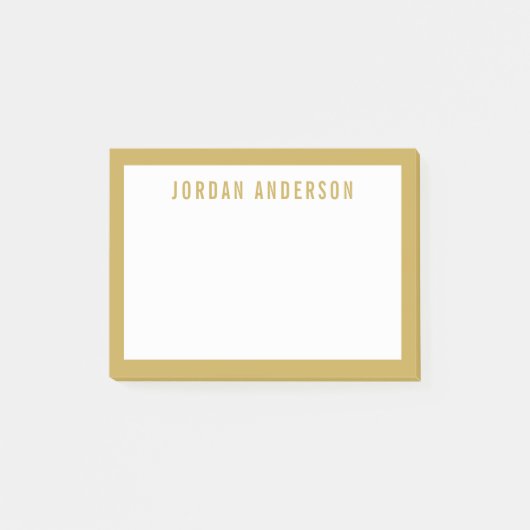 Moderne Vette naam met bewerkbare rand Kleur Post-it® Notes (Voorkant)