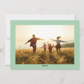 MODERNE Vette Retro Blauwe Typografie Foto HAPPY Feestdagenkaart (Achterkant)