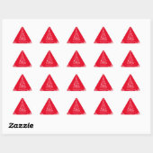 Moderne Vette Rode Kerstboom Sticker (Vel)