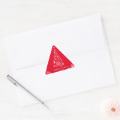 Moderne Vette Rode Kerstboom Sticker (Envelop)