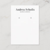 Moderne Vette Sieraden Oorbel Display Visitekaartje (Voorkant)