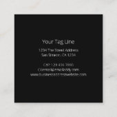 Moderne Vette Tonen Monogrammed Gepersonaliseerd Vierkante Visitekaartje (Achterkant)