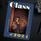 Moderne Vette Typografie 2024 Afstudeerfeest Marin Folie Uitnodiging