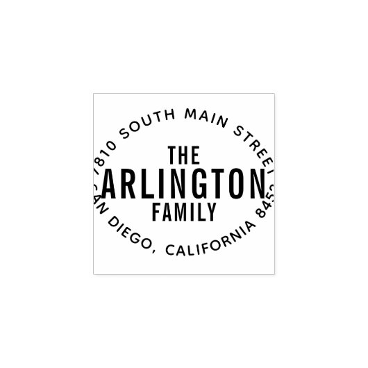 Moderne Vette Typografie Aangepast retouradres Rubberstempel (Afrduk)