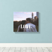 Moderne Vette Typografie Aangepaste Koppel Foto Canvas Afdruk (Insitu (Houten vloer))