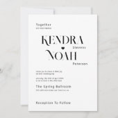 Moderne vette typografie alles in één QR rsvp brui Kaart (Voorkant)