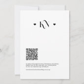Moderne vette typografie alles in één QR rsvp brui Kaart (Achterkant)