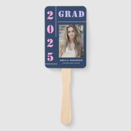 Moderne Vette Typografie Blauwe Foto Graduation Pa Handwaaier