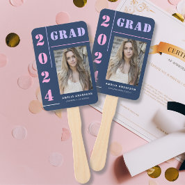 Moderne Vette Typografie Blauwe Foto Graduation Pa Handwaaier