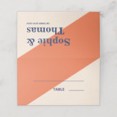 Moderne Vette Typografie Bruiloft Abrikozencrème M Plaatskaartje (Buitenkant ongevouwen)