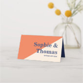 Moderne Vette Typografie Bruiloft Abrikozencrème M Plaatskaartje (Achterkant)