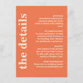 Moderne Vette Typografie Bruiloft Details Informatiekaartje (Voorkant)