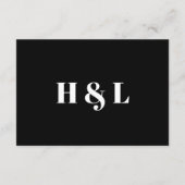 Moderne Vette Typografie Bruiloft Details Kaart (Achterkant)