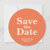 Moderne Vette Typografie Bruiloft Save the Date (Voorkant)