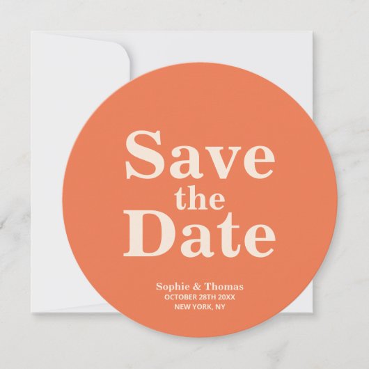 Moderne Vette Typografie Bruiloft Save the Date (Voorkant)