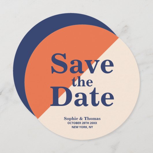 Moderne Vette Typografie Bruiloft Save the Date (Voorkant / Achterkant)