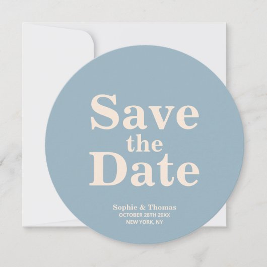 Moderne Vette Typografie Bruiloft Save the Date (Voorkant)