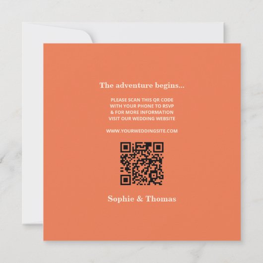 Moderne Vette Typografie Bruiloft Save the Date (Achterkant)