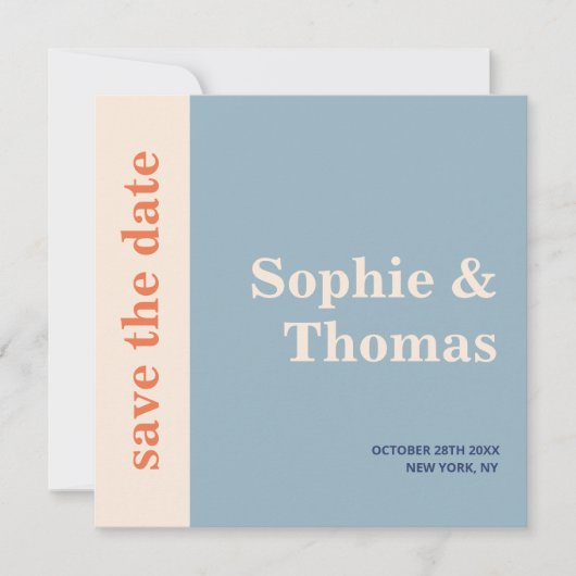 Moderne Vette Typografie Bruiloft Save the Date (Voorkant)