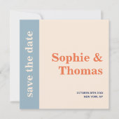 Moderne Vette Typografie Bruiloft Save the Date (Voorkant)
