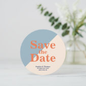 Moderne Vette Typografie Bruiloft Save the Date (Staand voorkant)