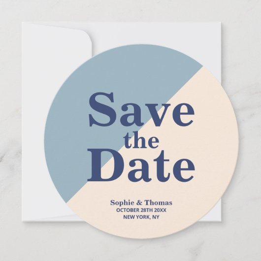 Moderne Vette Typografie Bruiloft Save the Date (Voorkant)