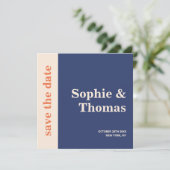 Moderne Vette Typografie Bruiloft Save the Date (Staand voorkant)