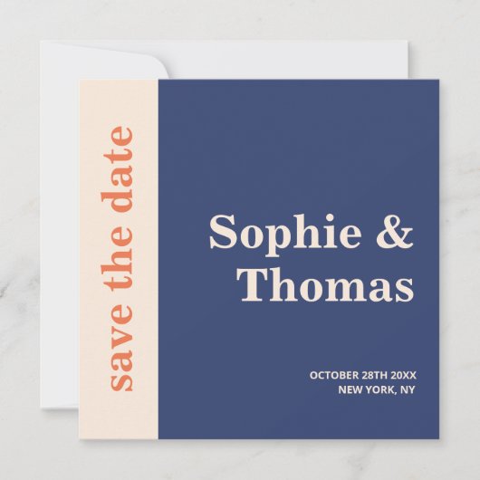 Moderne Vette Typografie Bruiloft Save the Date (Voorkant)