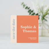 Moderne Vette Typografie Bruiloft Save the Date (Staand voorkant)