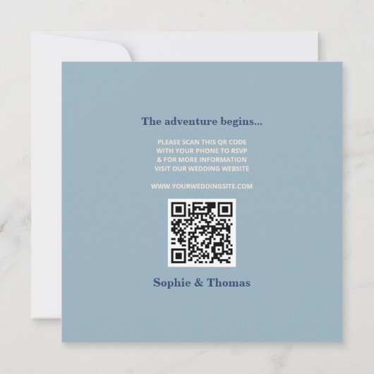 Moderne Vette Typografie Bruiloft Save the Date (Achterkant)