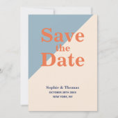 Moderne Vette Typografie Bruiloft Save the Date Kaart (Voorkant)