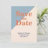 Moderne Vette Typografie Bruiloft Save the Date Kaart (Staand voorkant)