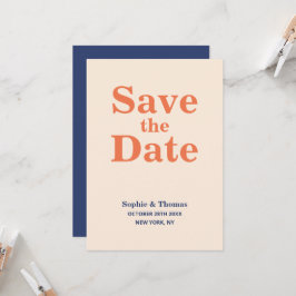Moderne Vette Typografie Bruiloft Save the Date Kaart