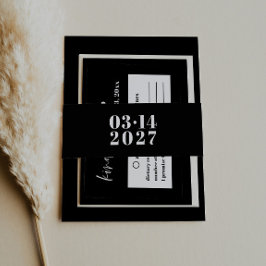 Moderne Vette Typografie Bruiloft Uitnodiging Uitnodigingen Wikkel