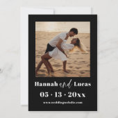 Moderne Vette Typografie Foto Bruiloft Kaart (Achterkant)