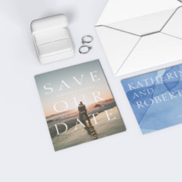 Moderne vette typografie foto Opslaan van de datum Aankondiging