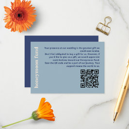 Moderne Vette Typografie Huwelijksreis Fonds Informatiekaartje